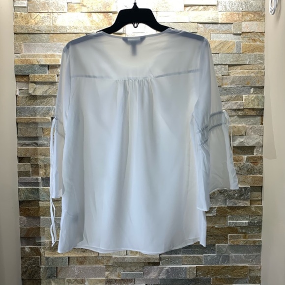 Ellen Tracy White Blouse - Picture 3 of 6